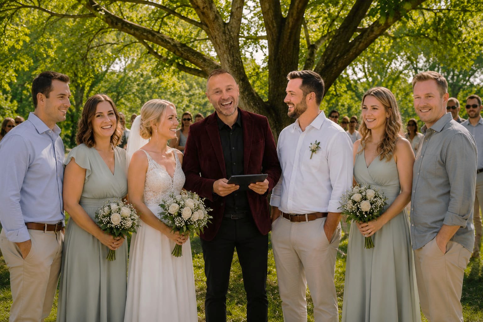 Surrounded by loved ones