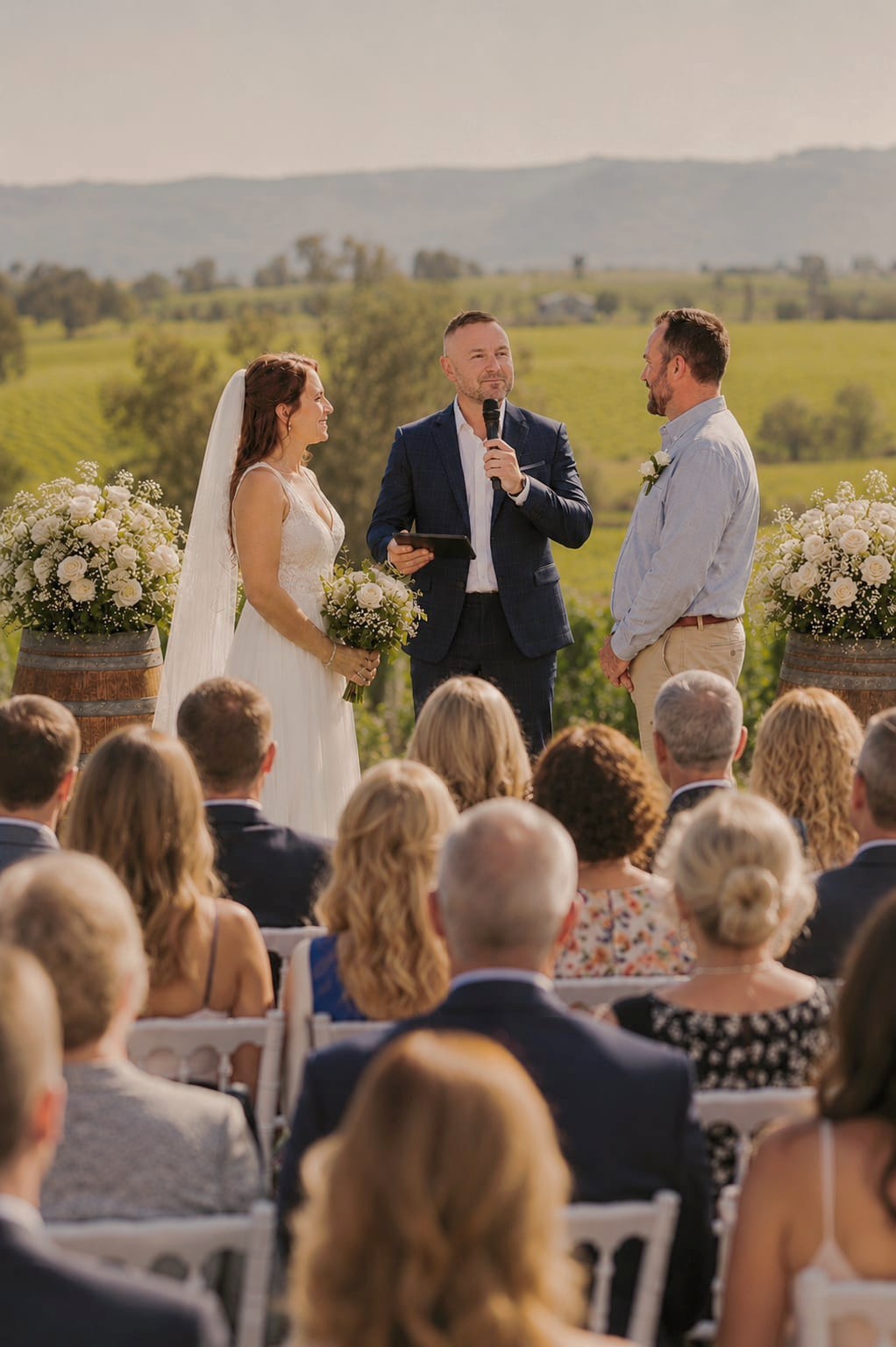 Vineyard wedding ceremony